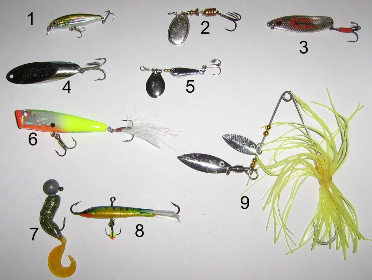 An assortment of fishing lures