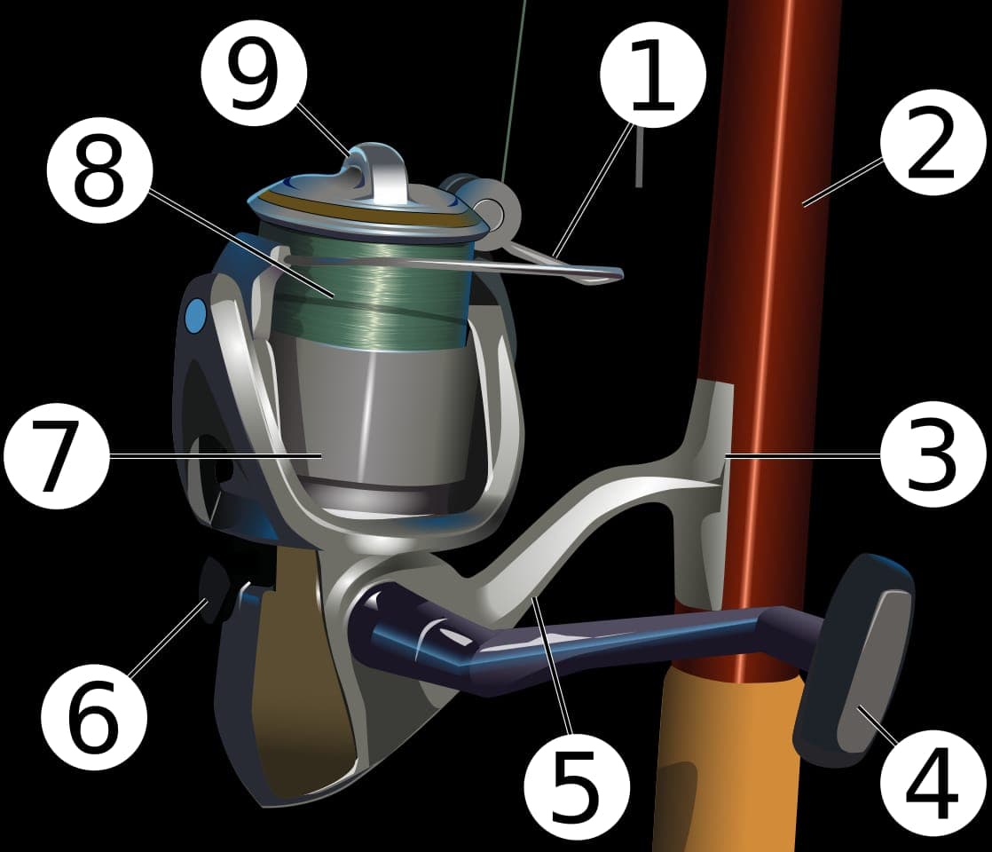 A reel loaded with fine line